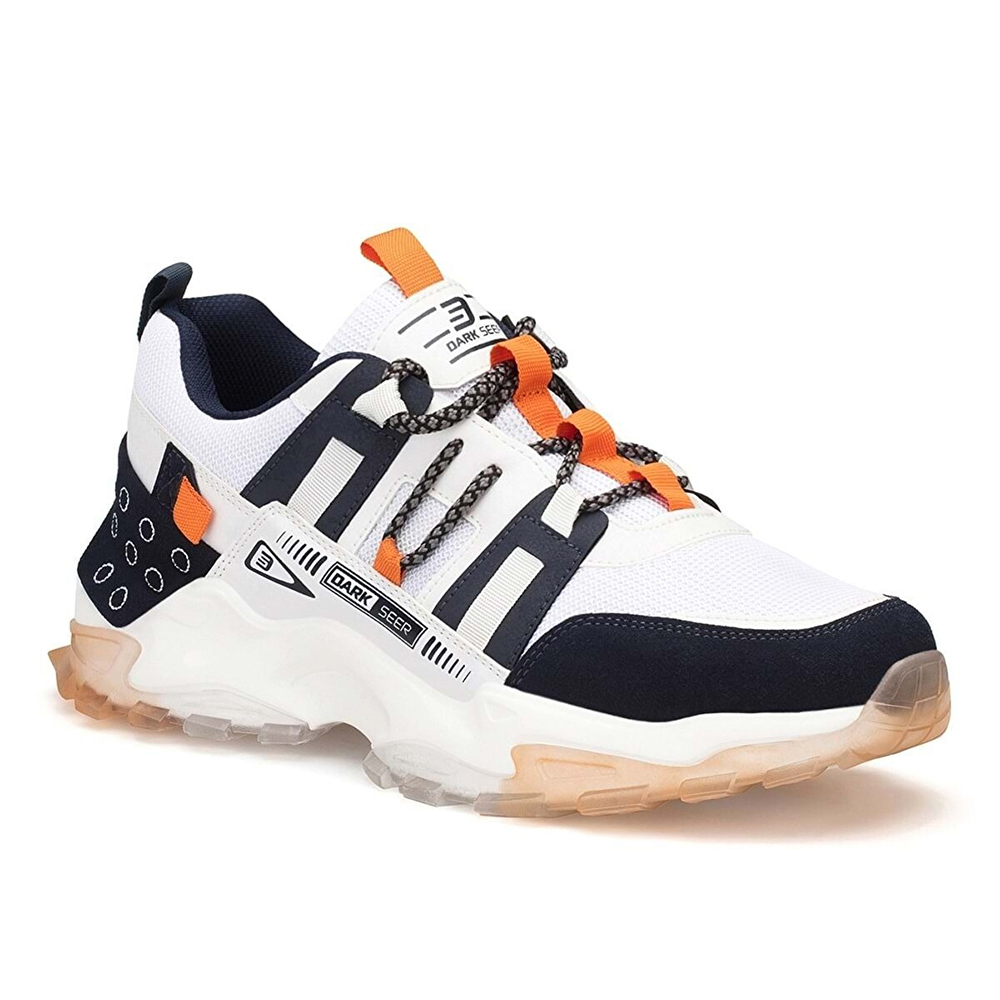 Mens Sneakers White Orange Albers
